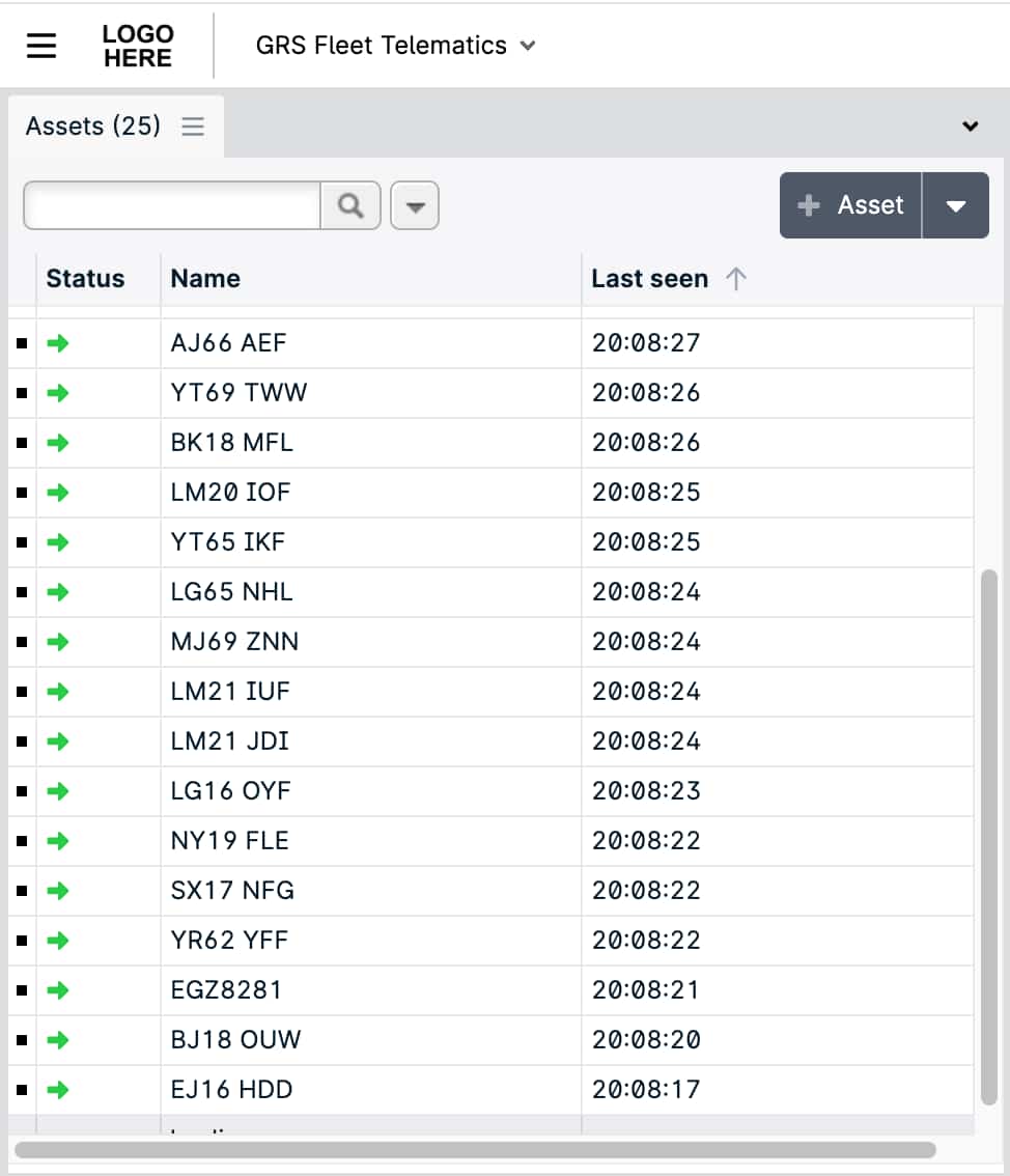 Customisable white-label tracking platform for resellers White-label car tracking system interface showing customisable fleet management platform